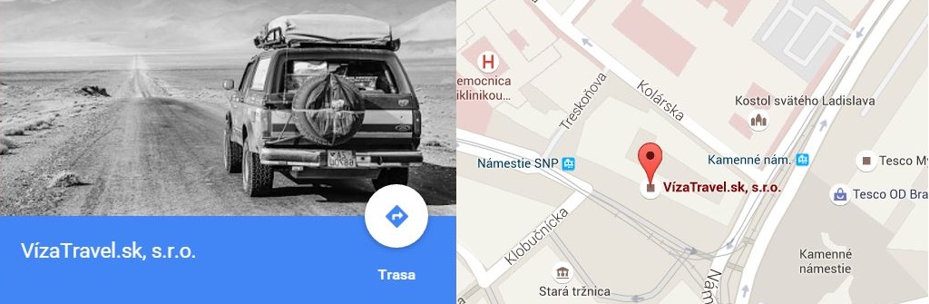 Google maps vyrez
